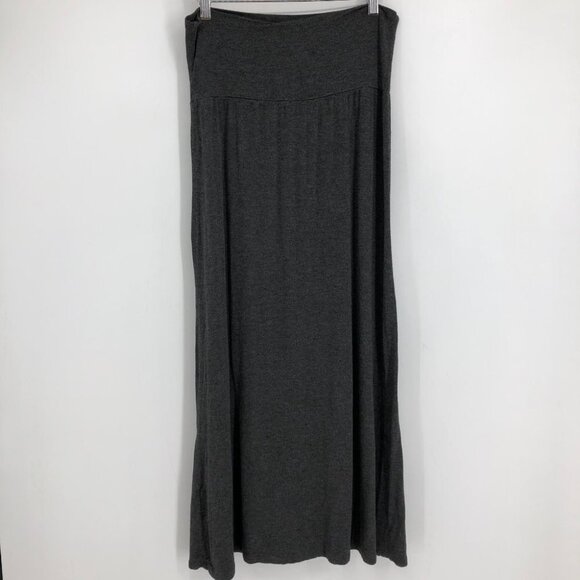Popana charcoal grey maxi stretchy skirt size elastic  waistband XL - Picture 6 of 12
